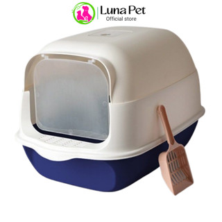  Nhà vệ sinh cho mèo kín mùi 7kg LunaPet NVS03 Chất liệu nhựa PP xịn dẻo tặng kèm xẻng xúc 