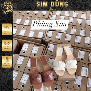 ⭕️HÀNG CÓ SẴN 5 MÀU ⭕️DÉP ZARAaa QUAI DA ĐAN CHÉO