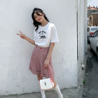 Áo thun form rộng hàn quốc GIGI039 tay lỡ oversize chất vải cotton 4 chiều mềm mịn in chữ THE GOAT
