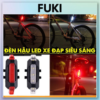 Đèn xe đạp thể thao Đèn hậu led chống nước siêu sáng có còi pin sạc usb led loại cao cấp nhất FUKI