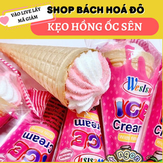 Kem ốc quế hồng, kẹo marshmallow kem bông ốc quế dâu tây Ice Cream ❤️ Live freeship ❤️ Shop Bách Hoá Đô