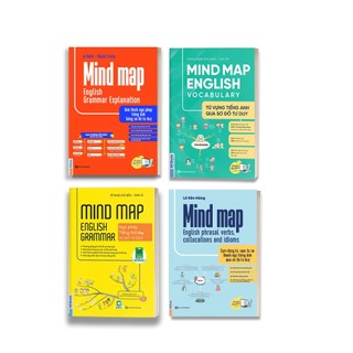 Bộ 4 cuốn mind map english tự học tiếng anh cho người mới bắt đầu - sách học tiếng anh - mcbooks