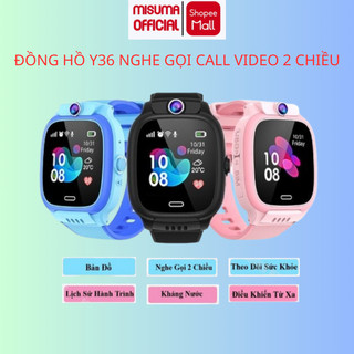 Đồng Hồ Định vị Trẻ Em Y36 Misuma  (bản 2024), Nghe Gọi Video 4G, Định Vị, chống nước IP67, sử dụng Tiếng Việt