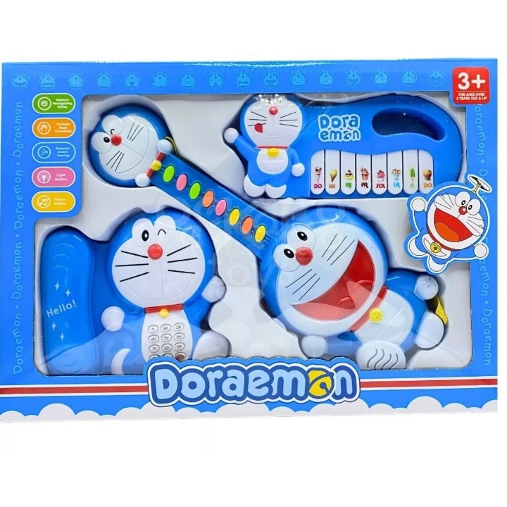 Bộ 3 Đàn Pin Nhạc Doremon Cho Bé