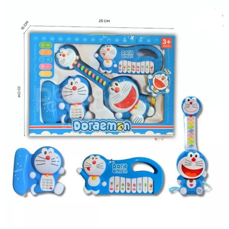 Bộ 3 Đàn Pin Nhạc Doremon Cho Bé