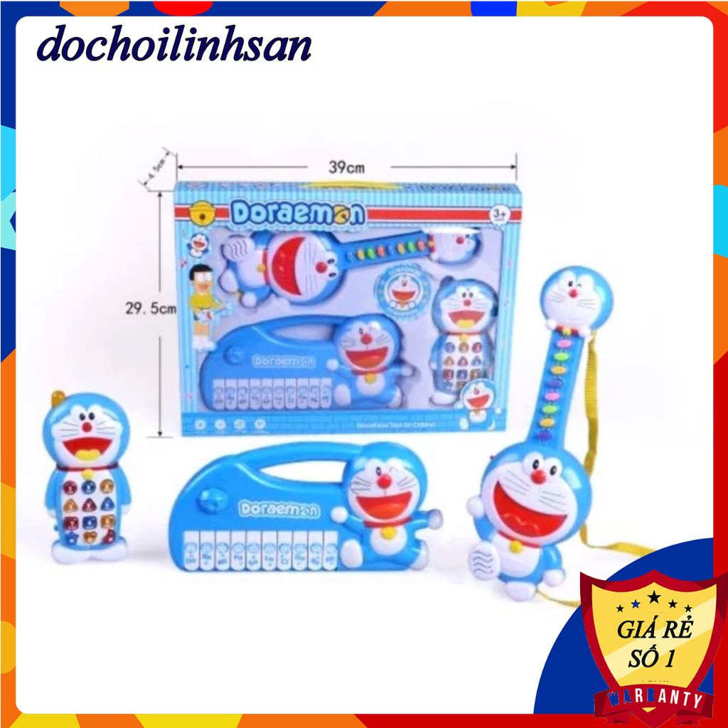 Bộ 3 Đàn Pin Nhạc Doremon Cho Bé