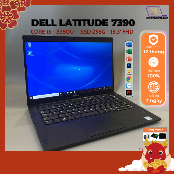 Laptop Dell Latitude 7390 I5-8250U/I7-8650U/SSD/13.3 inch FHD mỏng nhẹ, pin trâu, màn đẹp, văn phòng