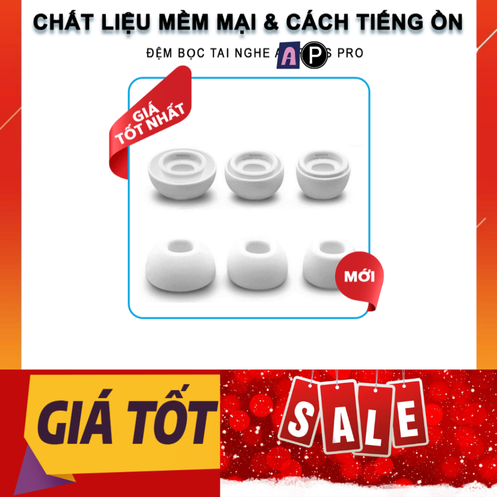 Bộ Nút Bọc ,Núm,Đệm cao su mềm mại thay thế Cho Tai Nghe AP PRO