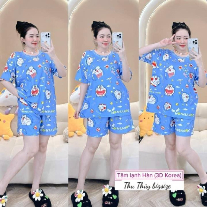 Đồ Bộ Mặc Nhà Quần Đùi Tay Ngắn Doraemon Doraemon