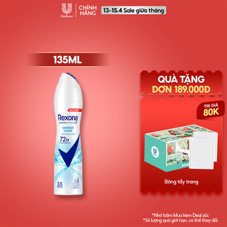 Xịt khử mùi Rexona Women 72H khô thoáng mát lạnh dành cho nữ 135ml