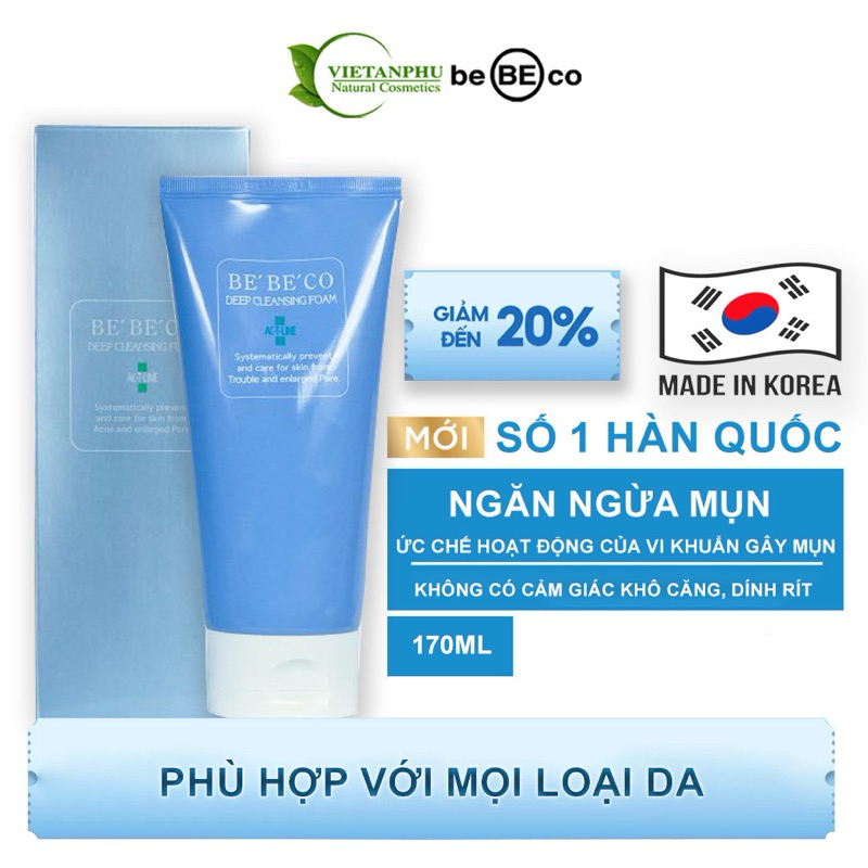 Sữa rửa mặt ngăn ngừa mụn