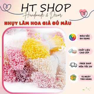Nhụy Hoa Giả Làm Hoa Handmade - Nhụy hoa nhiều màu sắc phụ kiện làm hoa trang trí nhà cửa