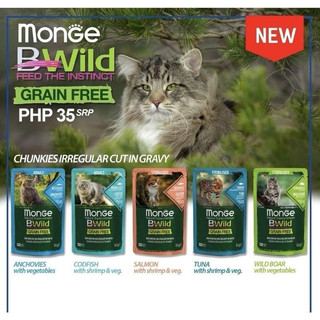 Pate mèo Monge Bwild gói 85g nhập khẩu Ý