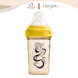 Bình sữa Hegen PPSU phiên bản rồng cho bé 240ml, bình sữa em bé núm 3m+ - Monnie Kids
