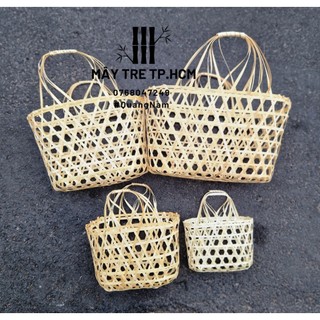 Giỏ mây tre đựng quà, hộp quà mây tre đựng trái cây quà tết, giỏ tre đẹp chụp hình decor.