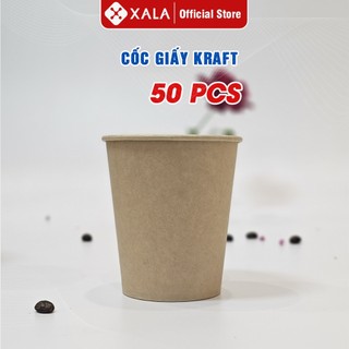 50 chiếc cốc giấy Kraft dùng 1 lần chất lượng cao