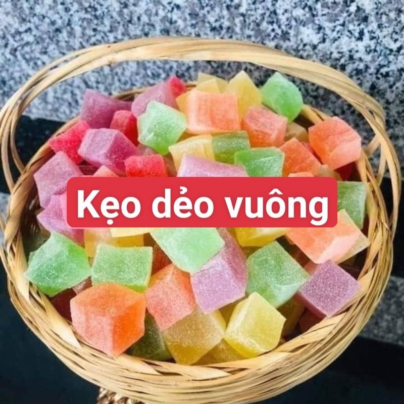 xả lỗ -100gr kẹo dẻo vuông