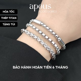Vòng tay nam nữ Xích vảy Rồng Trendy - Thép Titan - Phụ kiện trang sức Unisex Apous