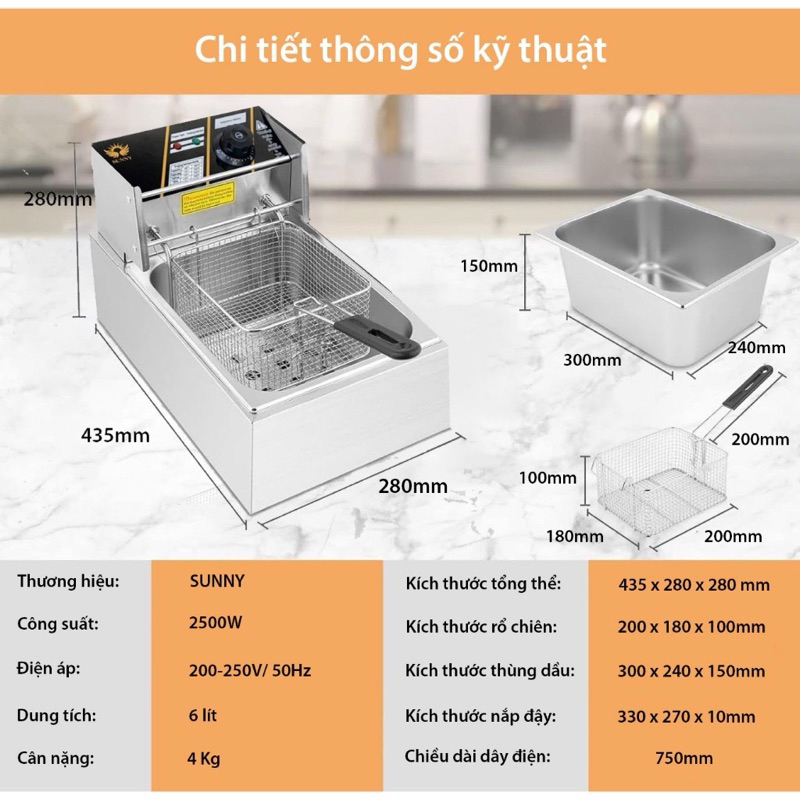 Bếp chiên nhúng điện cao cấp