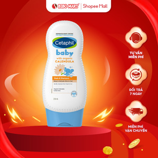 Sữa Tắm Gội Hữu Cơ Cetaphil Hương Hoa Cúc Hữu Cơ Dịu Nhẹ Làm Sạch Sâu Cho Da Nhạy Cảm Của Bé 230ml - Bibomart