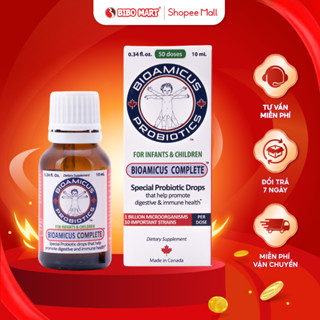 Men Vi Sinh 10 Chủng BioAmicus Complete Duy Trì Hệ Miễn Dịch Khỏe Mạnh Bổ Sung Lợi Khuẩn Cho Bé 10ml - Bibomart