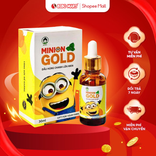 Dầu Húng Chanh Lên Men Minion Gold Hỗ Trợ Giảm Ho Tiêu Đờm Tăng Sức Đề Kháng Cho Trẻ Lọ 30ml - Bibomart