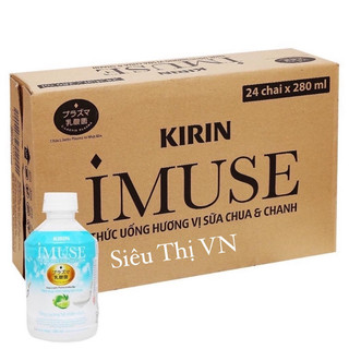 1 thùng 24 chai Sữa chua uống chanh imuse Kirin 280ml