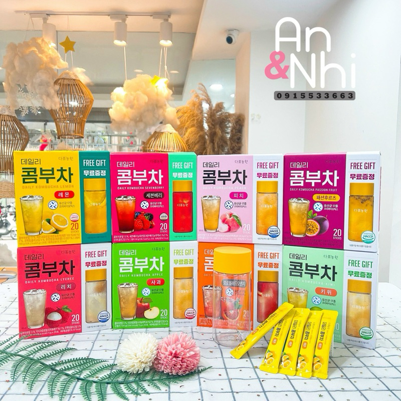 Trà KOMBUCHA Hàn Quốc - tặng bình