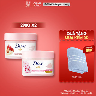 Combo 2 Tẩy Da Chết Dưỡng Ẩm Toàn Thân Dove 298g x 2