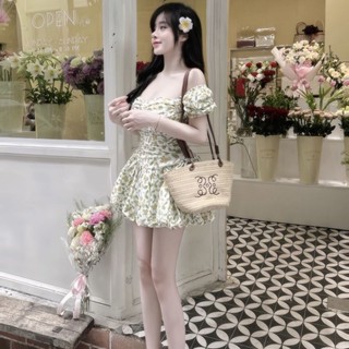 Váy thô hoa vát eo cúc ngọc