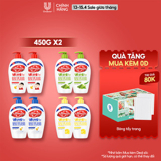 Nước Rửa Tay Lifebuoy Vitamin+ Combo 2 chai 450g/chai