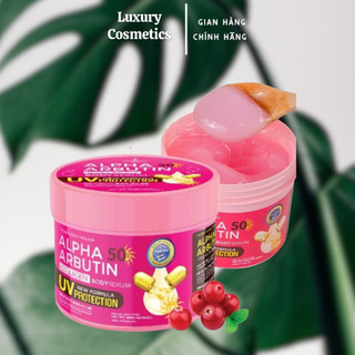 Kem dưỡng trắng da chống nắng alpha arbutin collagen body serum 500g uv 50 spf precious skin thái lan