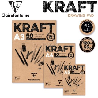 - sổ vẽ giấy kraft clairefontaine