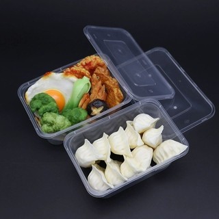 Set 10 hộp chữ nhật dùng 1 lần, hộp tròn nhựa dùng 1 lần , có nắp chính hãng