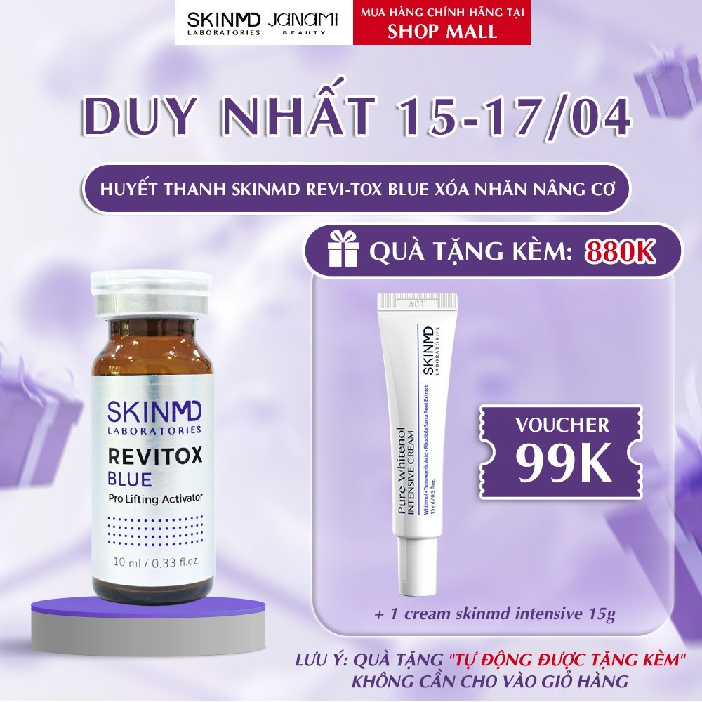 Tinh chất làm đầy nếp nhăn và phục hồi cấu trúc da SKINMD REVI-TOX BLUE Pro-Lifting Activator 10ml x 5 lọ