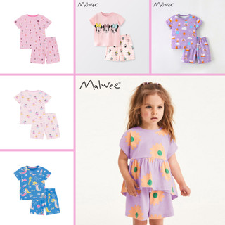 BST bộ thun cotton hè Malwee đáng yêu cho bé gái 2-7 tuổi - Little Maven Chính Hãng