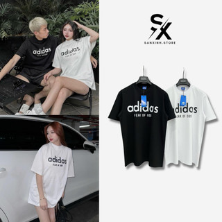 Áo thun nam nữ Adidas chất cotton 100% dày dặn không xù thoáng mát form oversize cao cấp áo thun tay lỡ SXAT18