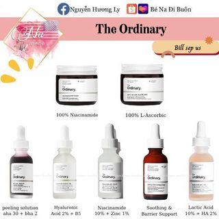 The Ordinary Niacinamide 10% + Zinc 1%, AHA 30%+BHA 2% Peeling Solution,Hyaluronic Acid 2% + B5