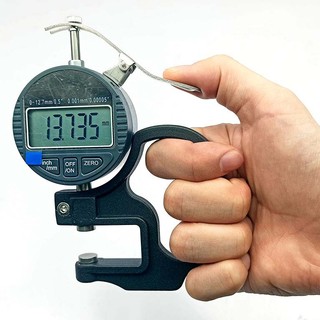 Thước đo độ dày, máy đo độ dày điện tử đồng hồ hiện số 0-12.7mm, đo dem chính xác cao
