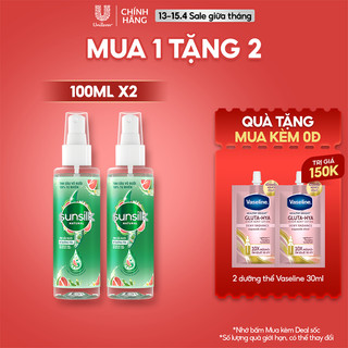 Combo 2 Xịt dưỡng tóc tinh dầu bưởi Sunsilk Natural giúp tóc chắc khỏe và giảm gãy rụng 100ml/chai