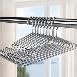 Set 10 móc treo quần áo người lớn inox 304 cao cấp