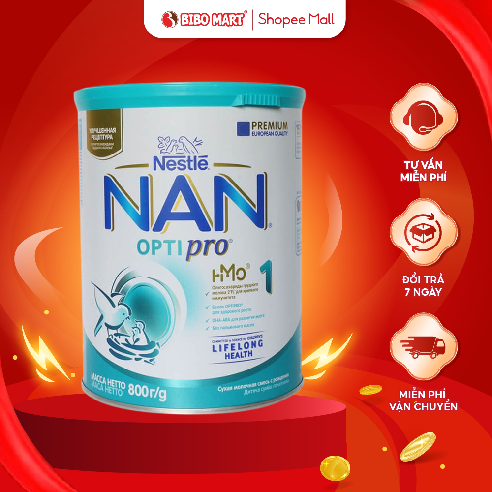 Nan Nga Sữa Nan Phát Triển Trí Não Hỗ Trợ Hoạt Động Hệ Tiếu Hóa Cho Bé 800g - Bibomart