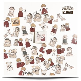 💙 Hộp 46 sticker nhãn dán Youth memories (Couple) trang trí Scrapbook