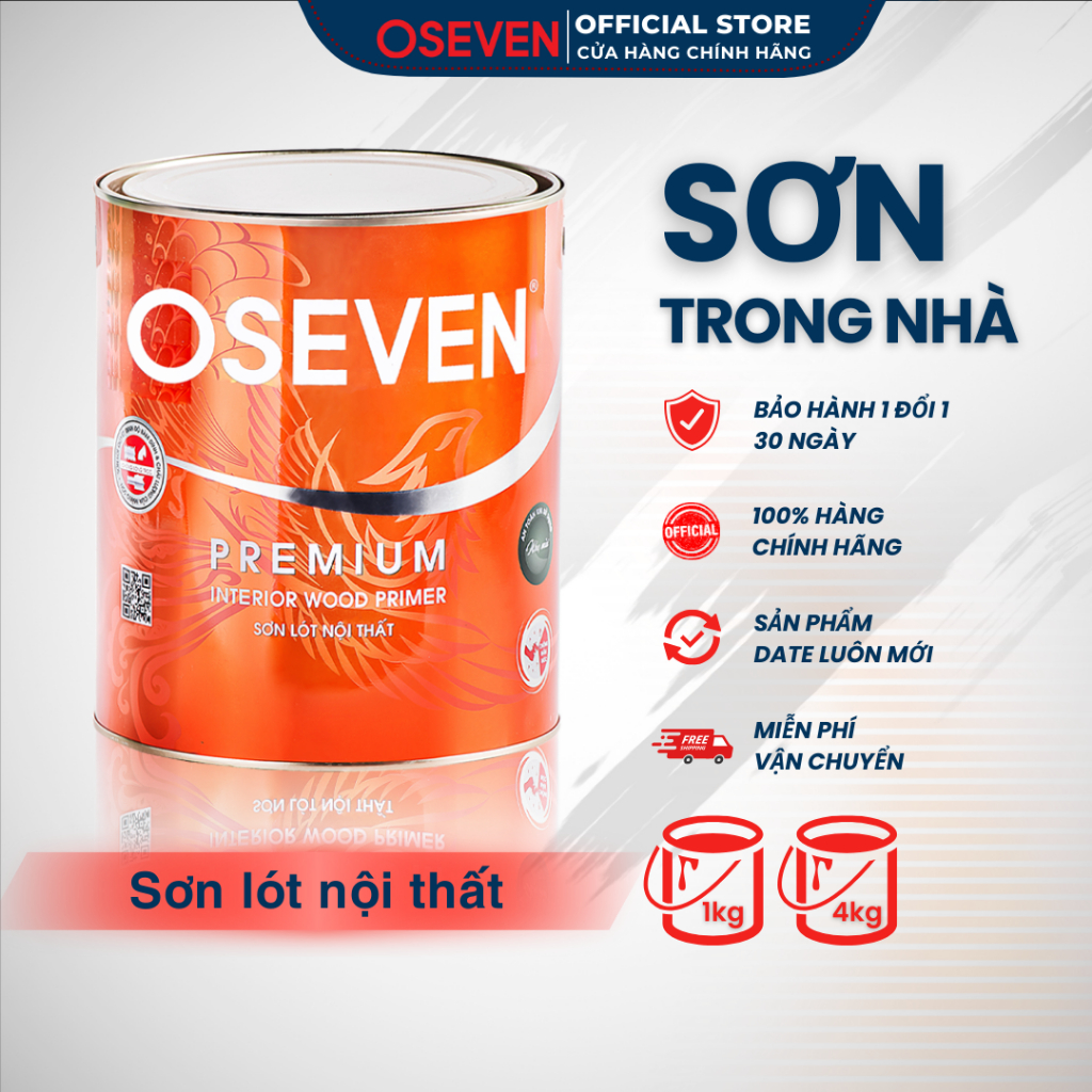 Sơn Lót Gỗ Nội Thất 611/612G - Sơn Gỗ PU OSEVEN - Sơn Gỗ Cao Cấp