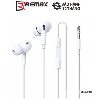 Tai nghe có dây nhét tai remax rm-575 cổng jack 3.5mm / rm-575a cổng type c / rm-575i cổng lning dài 1.2 mét