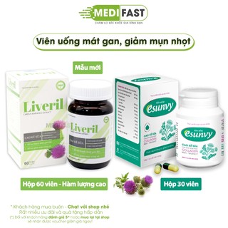 Viên uống Esunvy hỗ trợ giảm mụn trứng cá, mụn đầu đen, da dầu, làm mát gan - từ thảo dược cao kế sữa