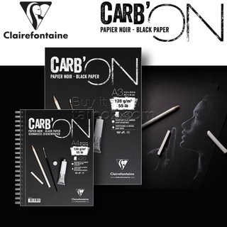 - sổ vẽ giấy đen clairefontaine carb'on