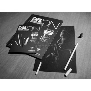 [ HỌA PHẨM TALENT ] - SỔ VẼ GIẤY ĐEN CLAIREFONTAINE CARB'ON