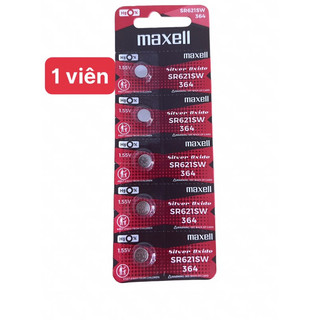 Vỉ 1 viên pin Maxell SR621SW SR621 621 364 Nhật Bản