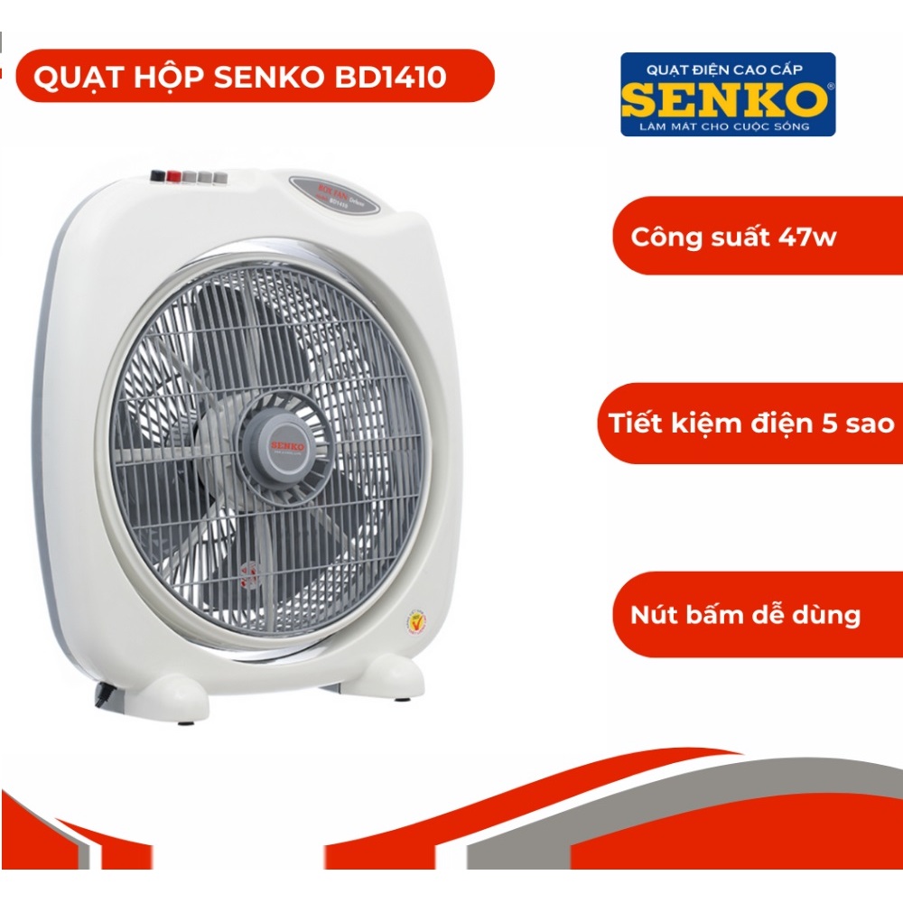 QUẠT BÀN ĐẢO (Quạt hộp) Model - BD1410 (Hãng Senko)